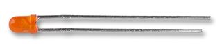 L-934ND - LED, Low Power, Orange, Through Hole, T-1 (3mm), 20 mA, 2.05 V, 610 nm - KINGBRIGHT