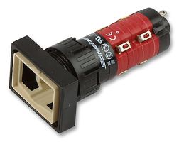 0041-2352 - Industrial Pushbutton Switch, EMF, 16.2 mm, DPDT, Off-On, Rectangular - SCHWEITZER