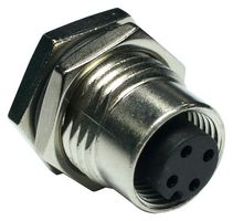M12A-04PFFS-SF8001 - Sensor Connector, 4 Pole, M12, Receptacle, M Series, M12, Female, 4 Positions, Solder Socket - AMPHENOL LTW