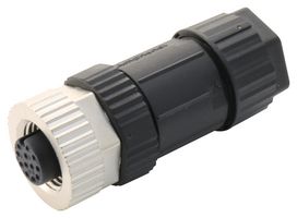 M12A-12BFFA-SL7001 - Sensor Connector, 12 Pole, M12, Receptacle, M Series, M12, Female, 12 Positions, Solder Socket - AMPHENOL LTW