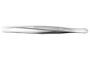 125.SA - Tweezer, General Purpose, Straight, Flat, Stainless Steel, 120 mm - IDEAL-TEK