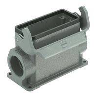 19300160252 - Heavy Duty Connector, 1 x M32, Base, Panel Mount, Side Entry, Aluminium Body, 1 Lever, 16B - HARTING