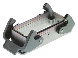 09628100301 - Heavy Duty Connector, Base, Bulkhead Mount, Aluminium Body, 2 Lever, 10B - HARTING