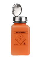 35271 - Dispensing Bottle, Dissipative, ESD, Pump, Acetone Printed, Orange, 180ml DurAstatic Series - MENDA