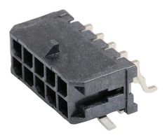 43045-1010 - Pin Header, Power, 3 mm, 2 Rows, 10 Contacts, Surface Mount Right Angle, Micro-Fit 3.0 43045 - MOLEX