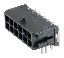 43045-1222 - Pin Header, Power, 3 mm, 2 Rows, 12 Contacts, Through Hole Right Angle, Micro-Fit 3.0 43045 - MOLEX
