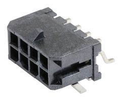 43045-0811 - Pin Header, Power, 3 mm, 2 Rows, 8 Contacts, Surface Mount Right Angle, Micro-Fit 3.0 43045 - MOLEX