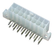 39-29-5163 - Pin Header, Power, 4.2 mm, 2 Rows, 16 Contacts, Through Hole Right Angle, Mini-Fit Jr. 5569 - MOLEX