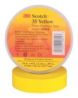 35 YELLOW (3/4"X66FT) - Electrical Insulation Tape, PVC (Polyvinyl Chloride), Yellow, 19.05 mm x 20.12 m - 3M