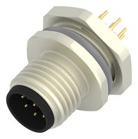 T4142012081-000 - Sensor Connector, M12, Male, 8 Positions, PCB Pin, Straight Panel Mount - TE CONNECTIVITY