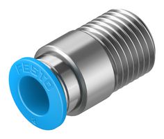 QS-1/4-8-I - Pneumatic Fitting, Push-In Fitting, R1/4, 14 bar, 8 mm, Brass, QS - FESTO