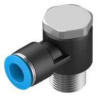 QSLV-3/8-10 - Pneumatic Fitting, Push-In L-Fitting, R3/8, 14 bar, 10 mm, PBT (Polybutylene Terephthalate), QSLV - FESTO
