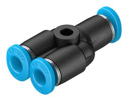 153371 - Pneumatic Fitting, Push-In Y-Fitting, 14 bar, 4 mm, PBT (Polybutylene Terephthalate), QSMY - FESTO