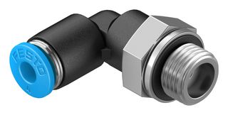QSL-G1/8-4 - Pneumatic Fitting, Push-In L-Fitting, G1/8, 14 bar, 4 mm, PBT (Polybutylene Terephthalate), QSL - FESTO