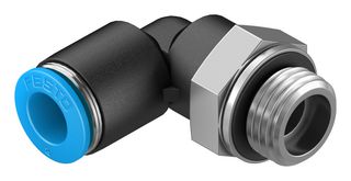 QSL-G1/4-8 - Pneumatic Fitting, Push-In L-Fitting, G1/4, 14 bar, 8 mm, PBT (Polybutylene Terephthalate), QSL - FESTO