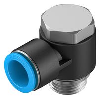 QSLV-G1/2-16 - Pneumatic Fitting, Push-In L-Fitting, G1/2, 14 bar, 16 mm, PBT (Polybutylene Terephthalate), QSLV - FESTO