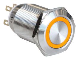 MPI005RTELSAM12 - Vandal Resistant Switch, MPI005, 19 mm, SPDT, Latching, Round - BULGIN LIMITED