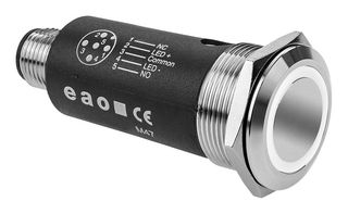 82-6657.2154 - Vandal Resistant Switch, Series 82, 22 mm, SPST-NO, SPST-NC, Maintained, Round Flush - EAO