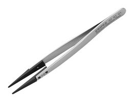 92 81 01 - Tweezers, ESD Safe, Straight, Round, 130 mm, Stainless Steel - KNIPEX