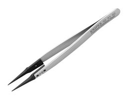 92 81 02 - Tweezers, Gripping, ESD Safe, Straight, Pointed, 130 mm, Stainless Steel - KNIPEX