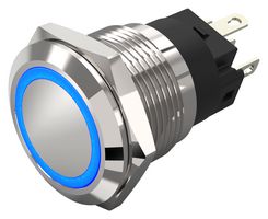 82-5151.1123 - Vandal Resistant Switch, 19mm0, 82 Series, 19 mm, SPDT, Momentary, Round Flat Flush, Natural - EAO