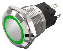 82-5551.1133 - Vandal Resistant Switch, 82 Series, 19 mm, SPDT, Momentary, Round Flat - EAO