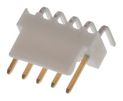 22-12-2054 - Pin Header, Right Angle, Wire-to-Board, 2.54 mm, 1 Rows, 5 Contacts, Through Hole Right Angle - MOLEX