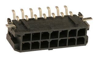 43045-1410 - Pin Header, Wire-to-Board, 3 mm, 2 Rows, 14 Contacts, Through Hole Right Angle - MOLEX