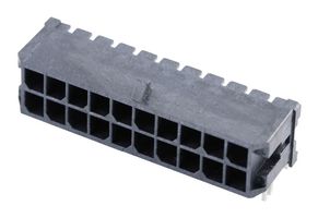 43045-2006 - Pin Header, Power, Wire-to-Board, 3 mm, 2 Rows, 20 Contacts, Surface Mount Right Angle - MOLEX