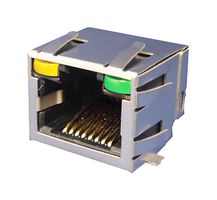 RJCSE-5381-01 - Modular Connector, RJ45 Jack, 1 x 1 (Port), 8P8C, Cat3, Surface Mount - AMPHENOL COMMUNICATIONS SOLUTIONS