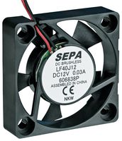LF40J12SE22 - DC Axial Fan, 12 V, Square, 40 mm, 10 mm, Sleeve Bearing - SEPA