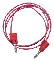 BU-2020-A-36-2 - Banana Test Lead, 4mm Stackable Banana Plug, 4mm Stackable Banana Plug, 36 ", 914.4 mm, Red, 5 A - MUELLER ELECTRIC