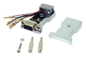 12.03.7529 - Converter, DB9 Female to RJ45 Jack, 8P8C, Silver - ROLINE