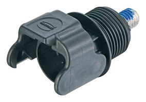 09930010105 - Heavy Duty Connector, Blk, M8 Bolt, Base, Panel Mount, Top Entry, Nylon (Polyamide) Body, 1 Lever - HARTING