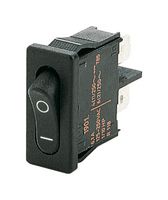 1901.1103 - Rocker Switch, On-Off, SPST, Non Illuminated, Panel Mount, Black, 1900 Series - MARQUARDT