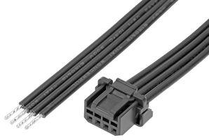 219653-1041 - Cable Assembly, Micro-One 2.0 Receptacle to Free End, 4 Ways, 2 mm, 1 Row, 100 mm, 3.9 " - MOLEX