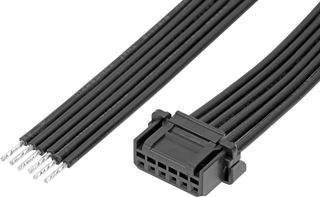 219653-1061 - Cable Assembly, Micro-One 2.0 Receptacle to Free End, 6 Ways, 2 mm, 1 Row, 100 mm, 3.9 " - MOLEX