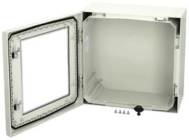 ARCA 404021W NO MP - Plastic Enclosure, 2-Point Lock, Cover w/Window, Multipurpose, Polycarbonate, 400 mm, 400 mm - FIBOX