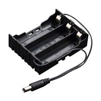 FIT0539 - Battery Holder, DC2.1 Power Jack, Lithium Battery, 11.1 V Out, Arduino Boards, Laptop Computers - DFROBOT
