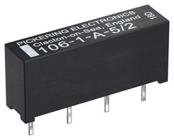 106-1-A-5/1 - Reed Relay, SPST-NO, 5 V, 106 Series, Through Hole, 500 ohm, 1 A - PICKERING