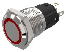 82-4151.11A4 - Vandal Resistant Switch, 82 Series, 16 mm, SPDT, Momentary, Round Flat Flush, Natural - EAO