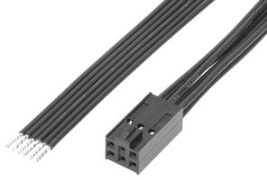 219659-1064 - Cable Assembly, C-Grid III Receptacle to Free End, 6 Ways, 2.54 mm, 2 Row, 600 mm, 23.6 " - MOLEX