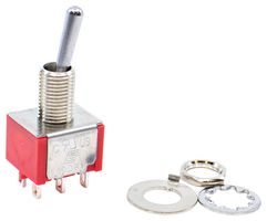 100DP1T1B1M1QEH - Toggle Switch, On-On, DPDT, Non Illuminated, Panel Mount, 5 A - E-SWITCH