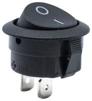 RR511D1121 - Rocker Switch, On-Off, SPST, Non Illuminated, Panel Mount, Black, RR5 Series - E-SWITCH
