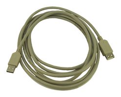 CSMUAX-3M - USB Cable, Type A Plug to Type A Receptacle, 3 m, 9.8 ft, USB 2.0, Grey - L-COM