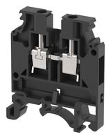 KUT4N/ BLACK - DIN Rail Mount Terminal Block, Feed Thru, 2 Ways, 20 AWG, 10 AWG, 4 mm², Screw, 32 A - ELKAY
