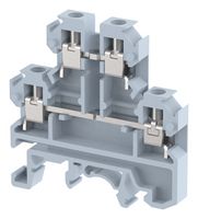 KU2D 4 - DIN Rail Mount Terminal Block, Grey, 4 Ways, 20 AWG, 12 AWG, 2.5 mm², Screw, 24 A - ELKAY