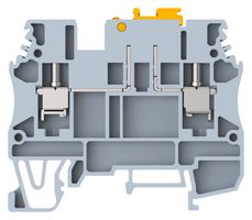 DUTKD2.5 - DIN Rail Mount Terminal Block, Knife Disconnect, 2 Ways, 2.5 mm², Screw, 24 A - ELKAY