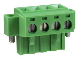 CTBP9208/4FL - Pluggable Terminal Block, 5.08 mm, 4 Ways, 28AWG to 14AWG, 1.6 mm², Screw, 20 A - CAMDENBOSS