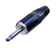 NYS225B - Phone Audio Connector, Mono, 2 Contacts, Plug, 6.35 mm, Cable Mount, Nickel Plated Contacts - REAN